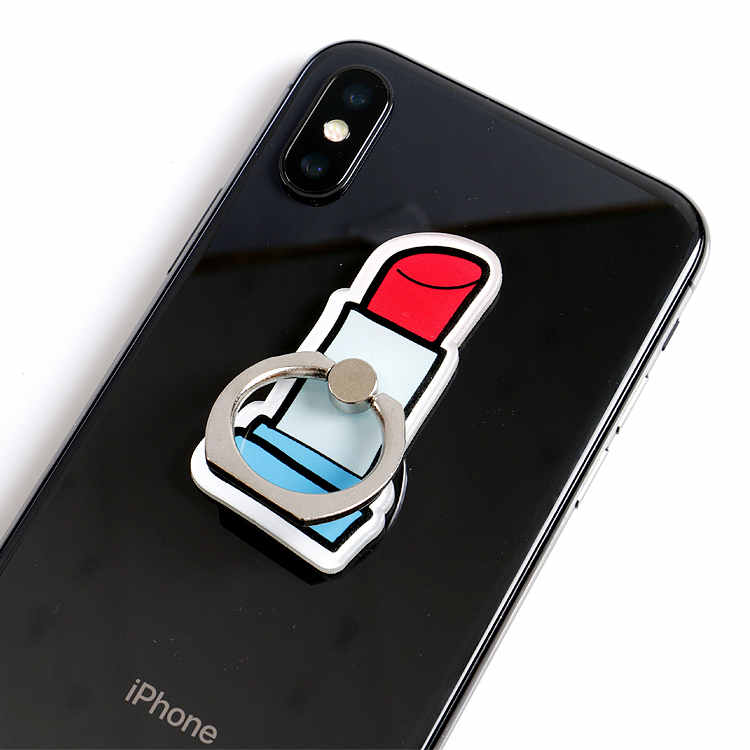 Cep Telefon Aksesuarları Yaratıcı Yüzük Montajları Tutucular Akrilik Parmak Yüzük Toka Braketi Sevimli Gökkuşağı Ruj Iphone 7 için Samsung