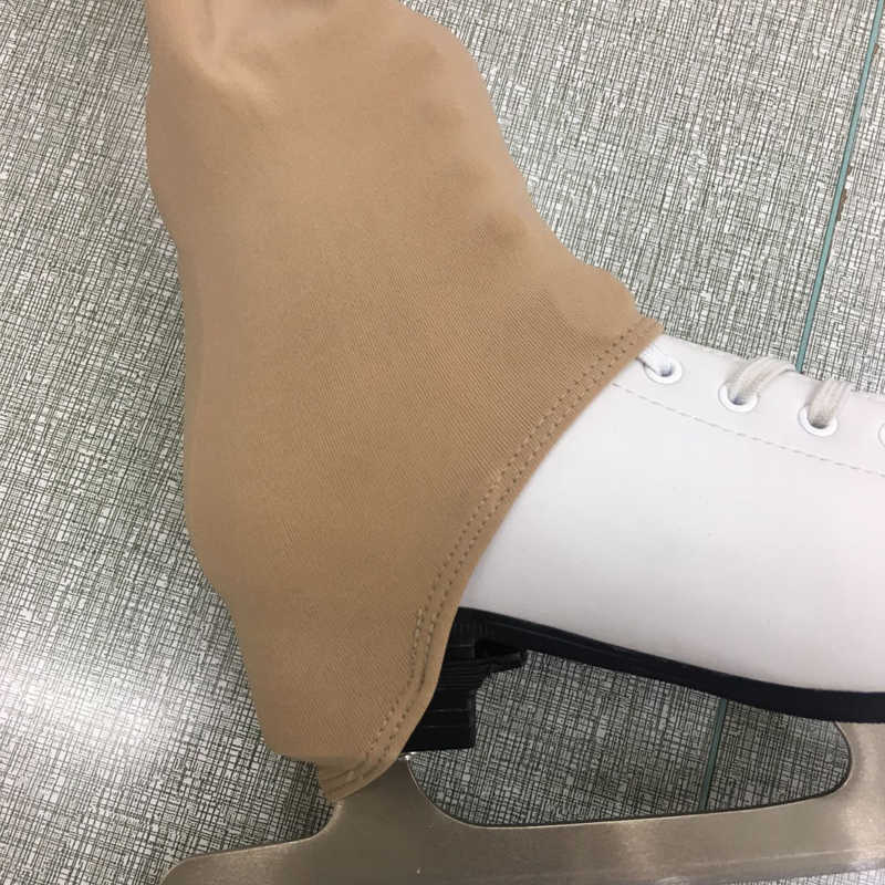 Patins de patins de gelo Pantyhose de patinação artística para meninas Concorrência de mulheres Treinamento de lã quente ginástica cor de pele L221014