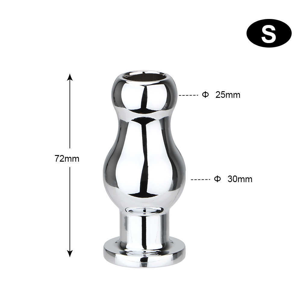 Компания красоты Olo Butt Plug Hollow Anal Sexy Products Металлические игрушки для женщины мужские дилататор Douche Emema Syzre