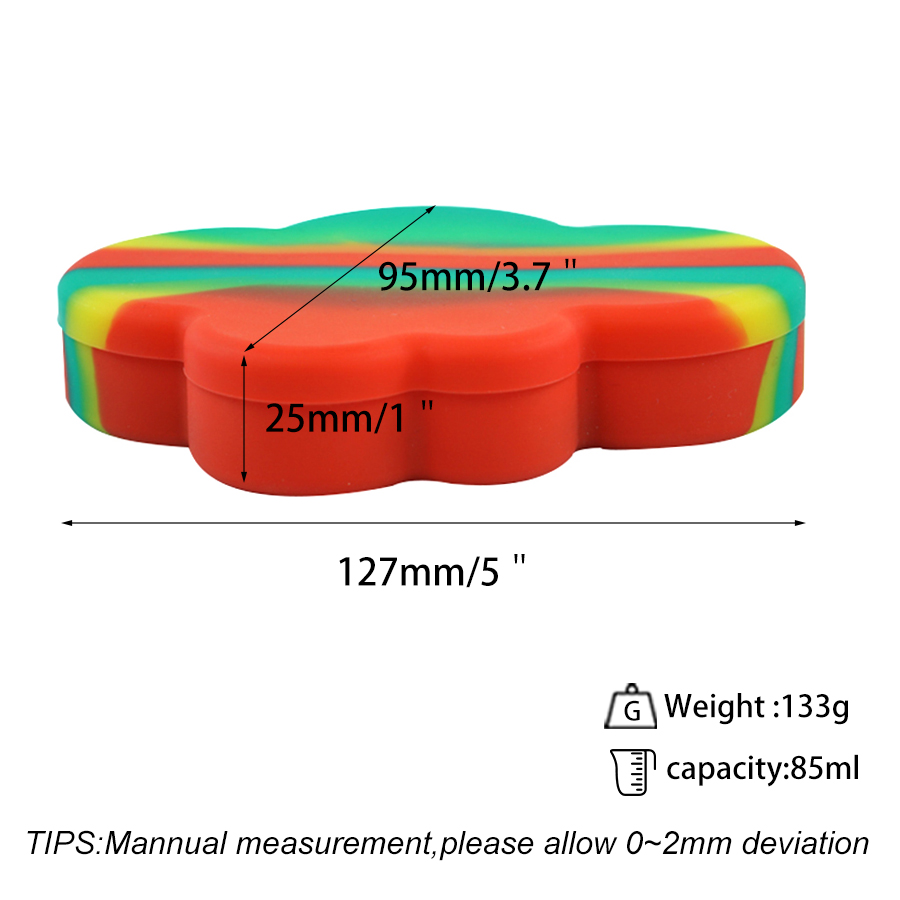 Smoking accessories large cloud shape silicone smke oil containers dab jars nonstick unbreak grade boxes storage