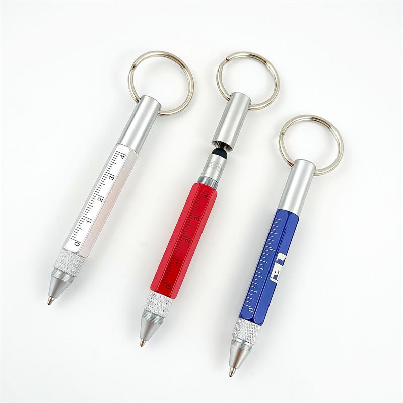 متعدد الوظائف Mini Mini Ballpoint Pen Tool Outdoor Pen Screwdriver Keychain Assor Scale Manger 