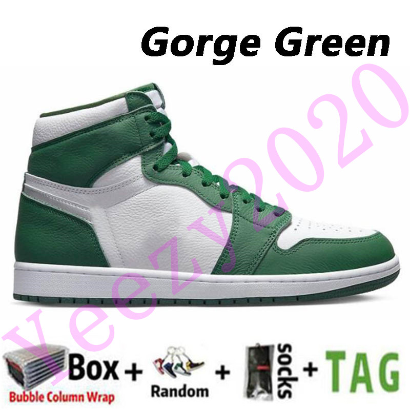 With Box Jumpman 1 Basketball Shoes 1s Patent Royal Bred Starfish Lost Found Gorge Green Stage Haze Bubble Gum Heritage UNC Mens Women Sneakers Trainers Size 36-46