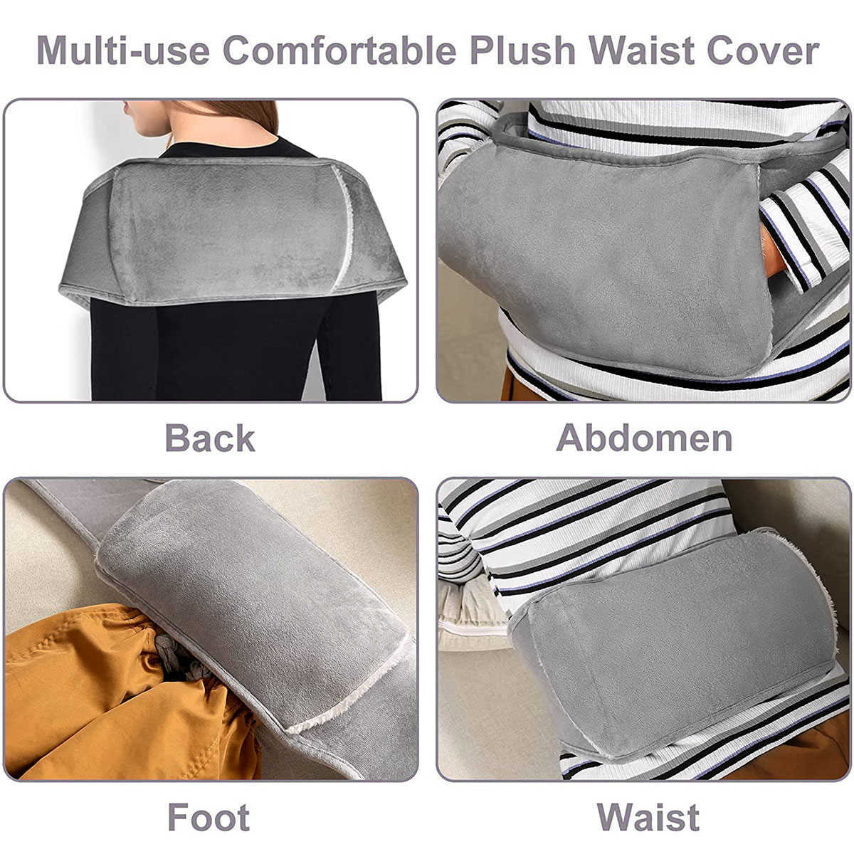 Other Home Garden 1000ml Hot Water Bottle with Waist Cover Reusable Portable Hot Water Pouch Bag Pain Relief Winter Warmer for Shoulder Abdomen T221018