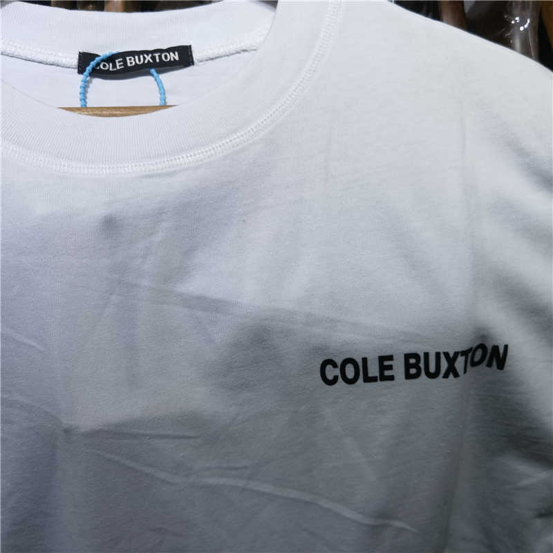 Herr t-shirts bra kvalitet 2022ss cole buxton mode t shirt män 1 1 cole buxton kvinnor skjorta slogan överdimensionerad bomull t skjortor män kläder