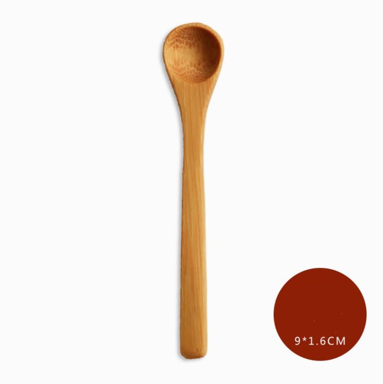 8 Size Small bamboo Spoons Natural Eeo-Friendly Mini Honey Spoon Kitchen Mini-Coffee Teaspoon Kids Ice Cream Scoop 9-16cm SN4218