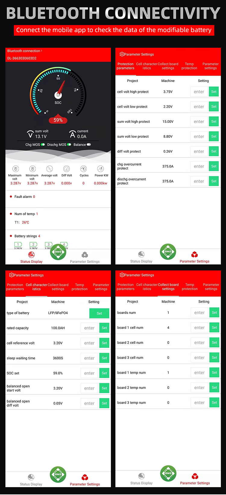 LiFePO4 12V100Ah-Akku. Integriertes BMS mit Bluetooth zur Speicherung von Solarenergie. Golf-LKW, Gabelstapler, Heim-PV-System, Wohnmobil, Auto, Boot, Maschine