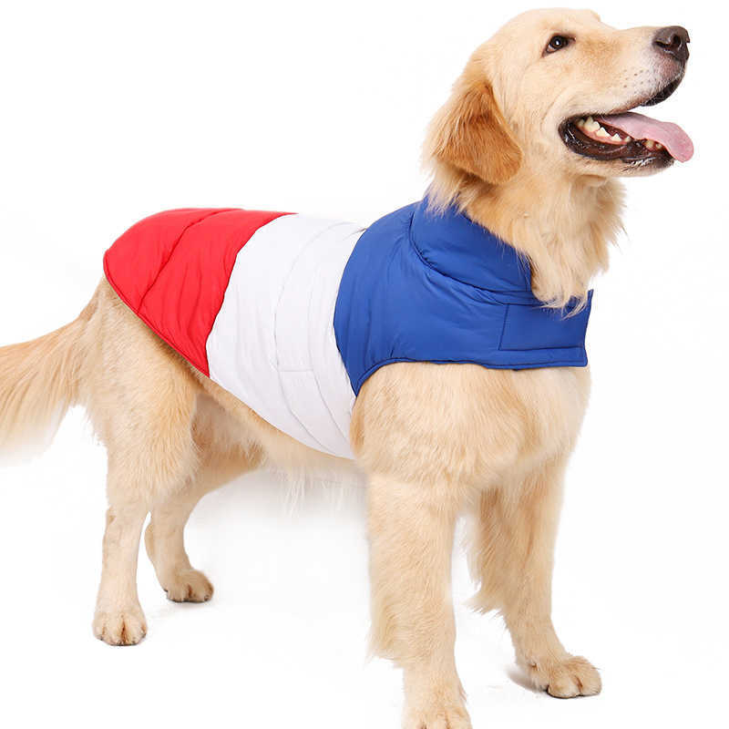 Dog Apparel Cold Proof Dog Clothes Pet Cotton-padded Jacket Thickening Reversible Winter Warm Pets Vest For Middle Large Dog Jacket Coats T221018