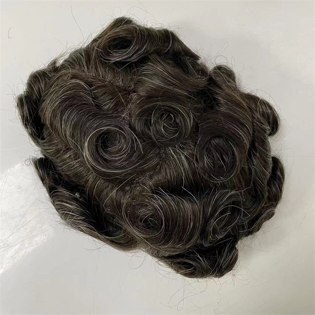 Вьетнамская девственная человеческая волоса 32 -мм волновая передняя кружевная блока 8x10 #1B/серое кружево моно