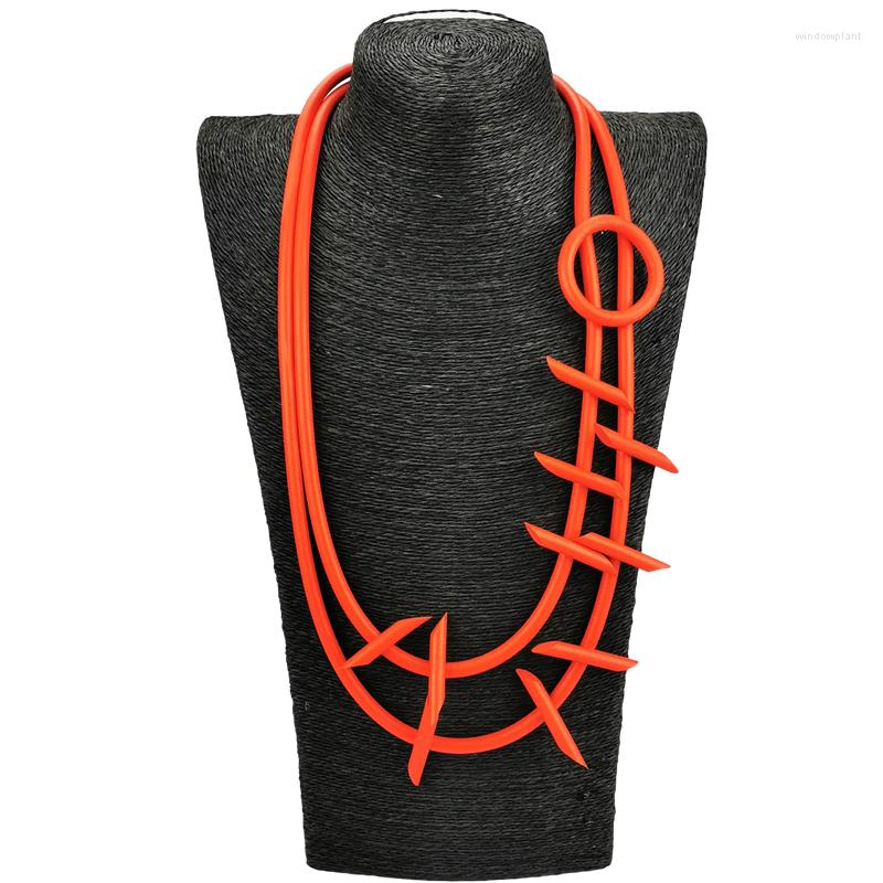 Choker Ukebay Punk Halsketten handgefertigt Gummi Halskette Frauen Mode -Pullover Kette Sommerzubehör Big Jewellery210e