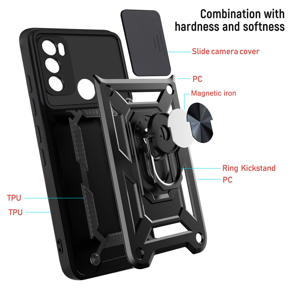 Étuis pour caméra de fenêtre pour MOTO Edge 30 G53 G73 G13 G23 E13 G72 G52 Fusion Neo Lite Pro 5G Armor Phone Kickstand Fundas Case Cover