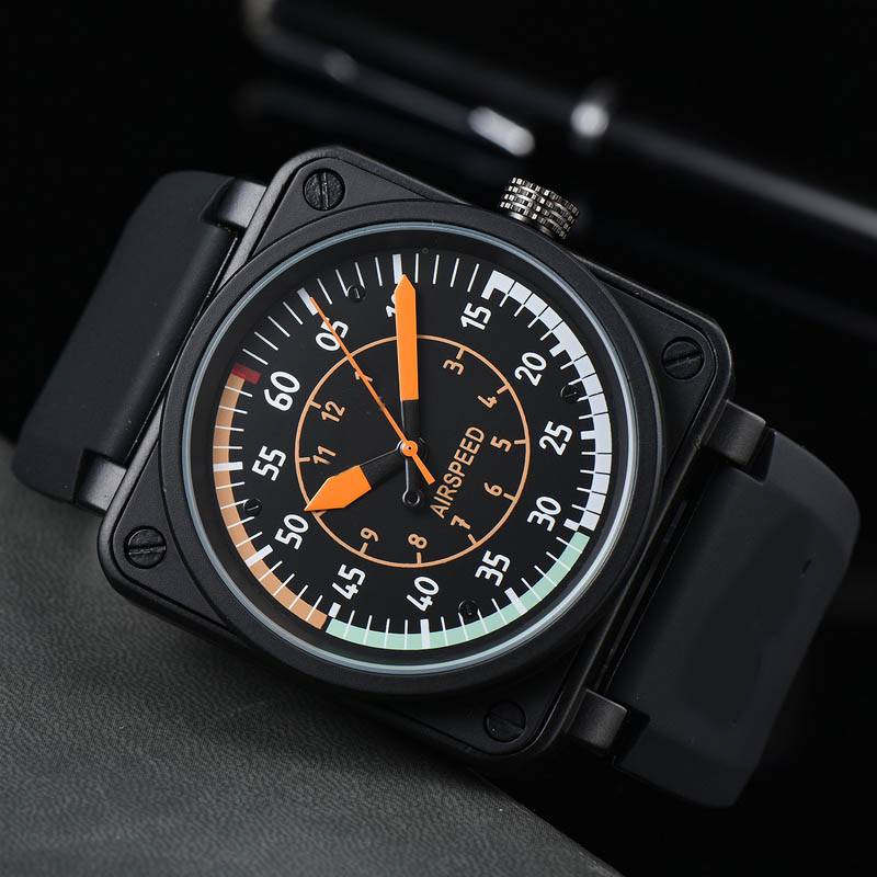 Top luxe merk heren mechanisch horloge zakelijke Leisure Square digitale face series roestvrij staal lederen horloge