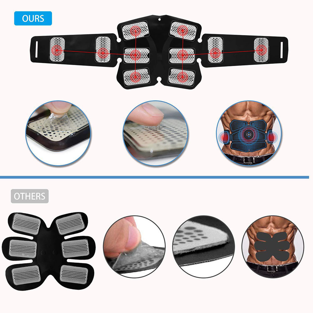 Core Abdominal Trainers Abdominal Muscle Stimulator Trainer EMS Abs Fitness Equipment Training Gear Muscles Electrostimulator Toner Exercise At Home Gym 221020