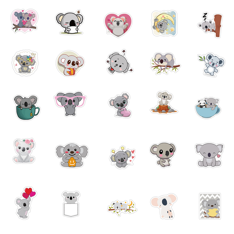 Cute Koala Animal Stickers for Kids Teens Vinyl Waterproof Sticker for Laptop Bumper Skateboard Water Bottles Computer Phone CNY074