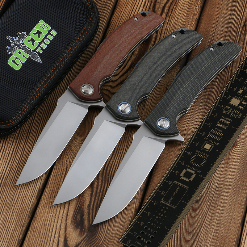 Green Thorn Soft Overkill Solding Knife VG10blade Linen Plus Titanium uchwyt