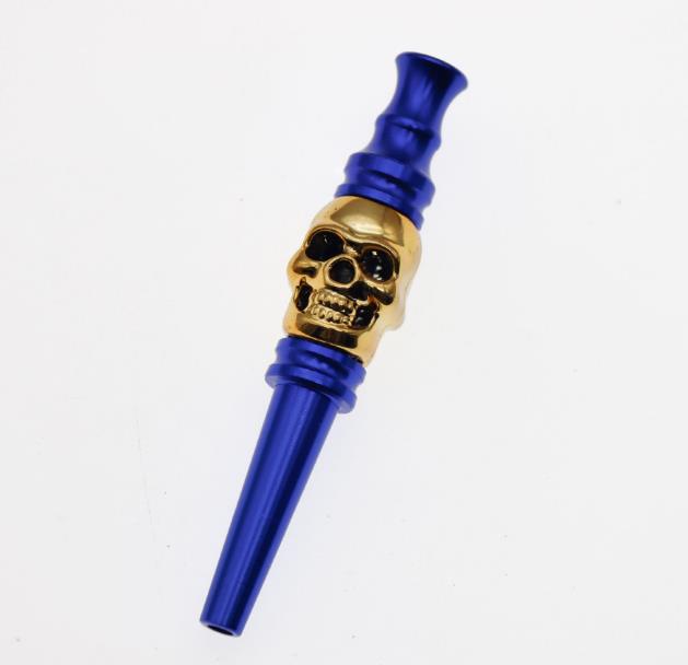Colorful Metal Portable Smoking Pipes Tobacco Hookah Filter Mouthpiece Aluminium Alloy Cigarette Pipe Smoking Accessories