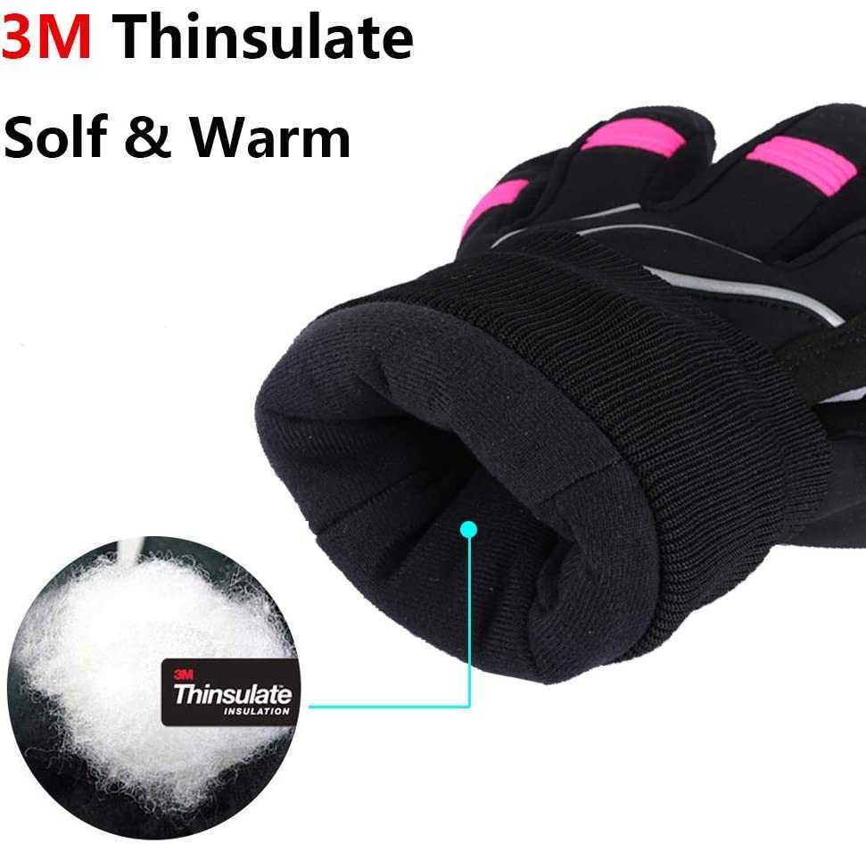 Luvas de esqui Bickingmoreok impermeabilizador de inverno Snowboard 3m Thinsulate térmico clima frio L221017