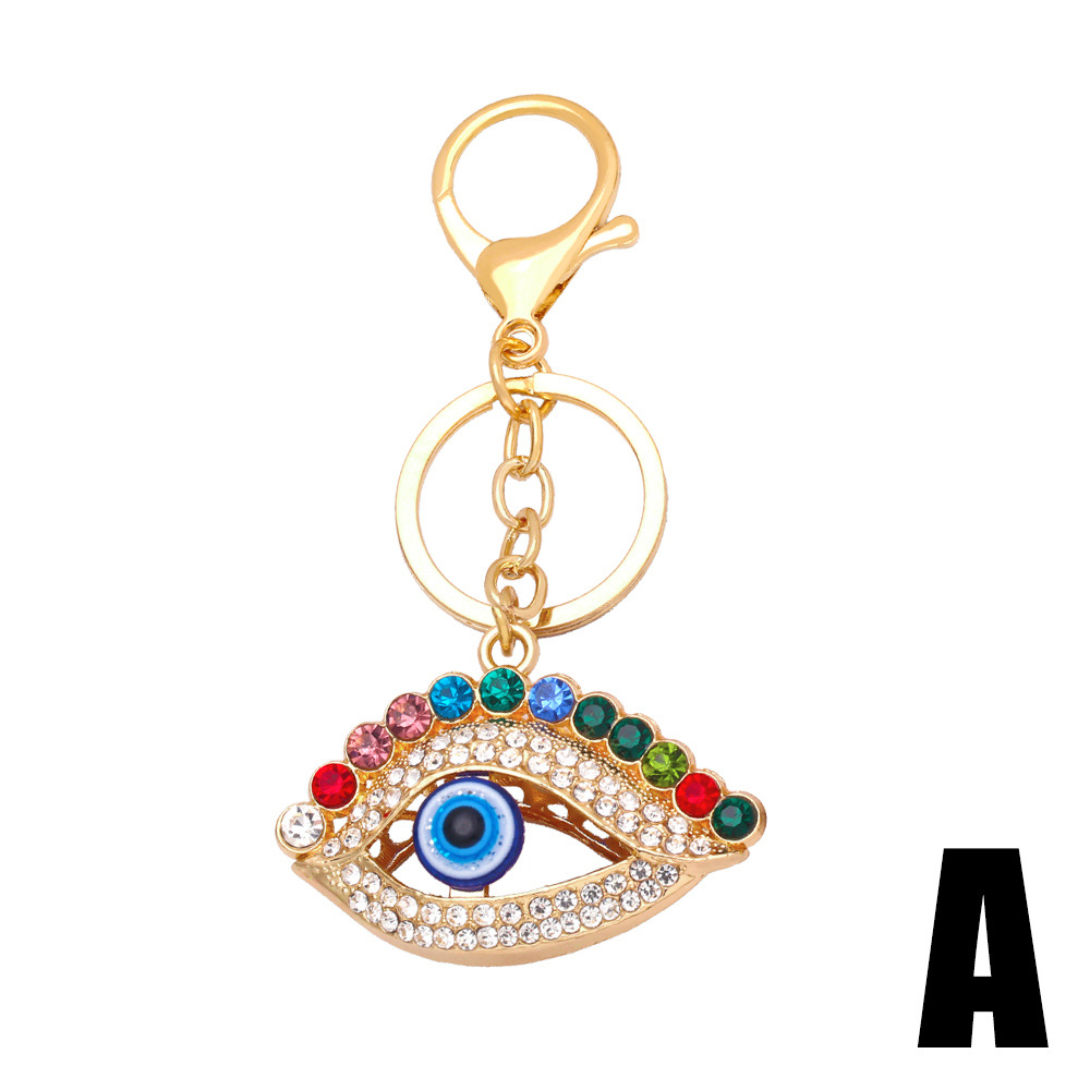 Creative Rhinestone Devils Eye Metal Keychain Pendant Men Women mode Evil Eye Jewelry Bags Keychains Accessories Gift