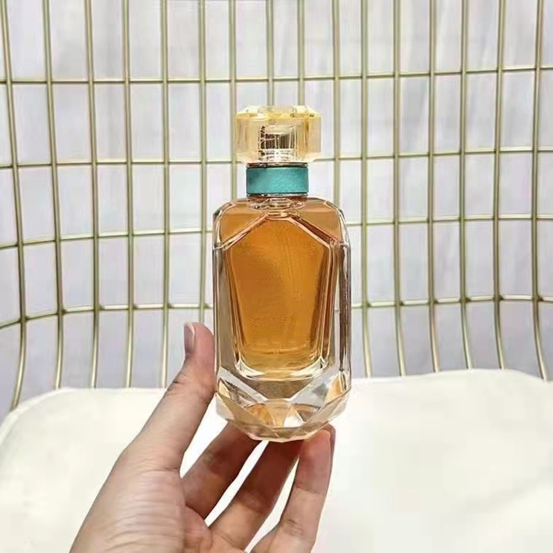 Design de luxo de luxo colônia feminina perfume rosa ouro 75 ml spray spray cheiro encantador de mais alta versão clássica de longa duração de tempo rápido navio