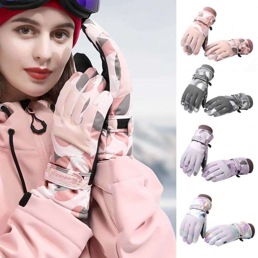 Gants de ski e 2-en-1 large application étanche sports d'hiver femmes mitaines pour moto L221017