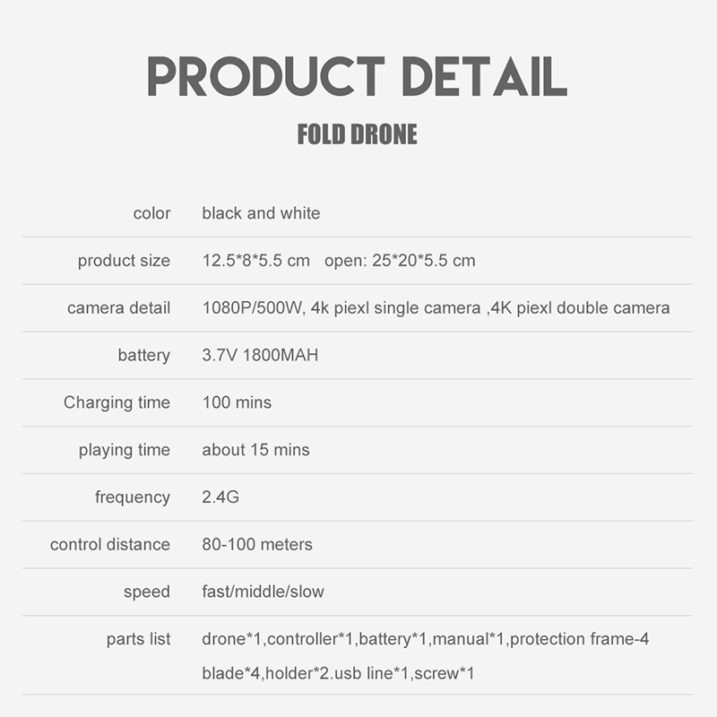 E88 Pro Mini E525 Drone 4K HD Camera WiFi Telecomando Droni portatili Quadrocopter UAV Rotolamento a 360 ° 2.4G Pieghevole FPV Modalità senza testa E88