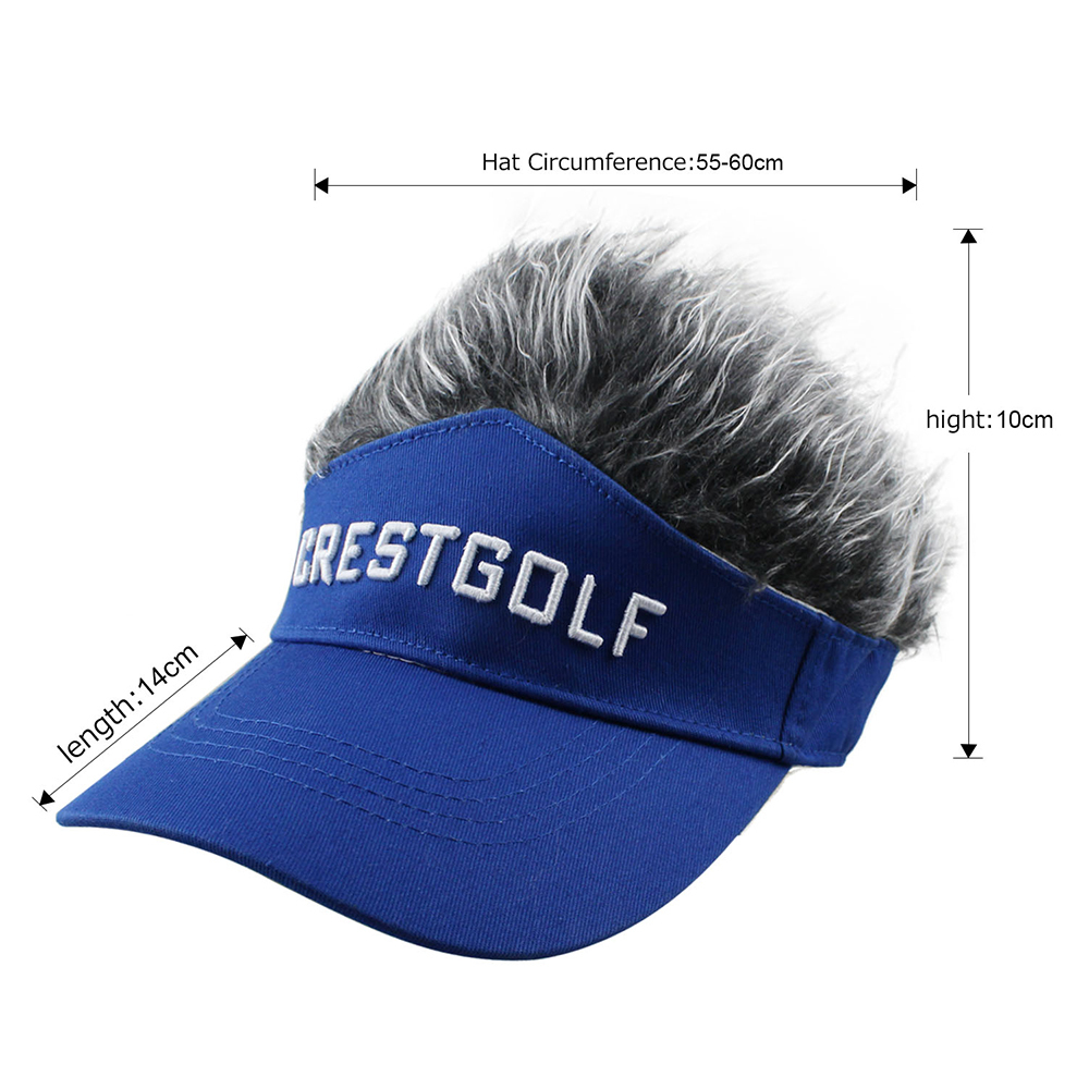 Snapbacks Novelty Golf Baseball Cap Hail Hair Men Women Treasable Sun Visor Wig Hat Sport Supplies 221020