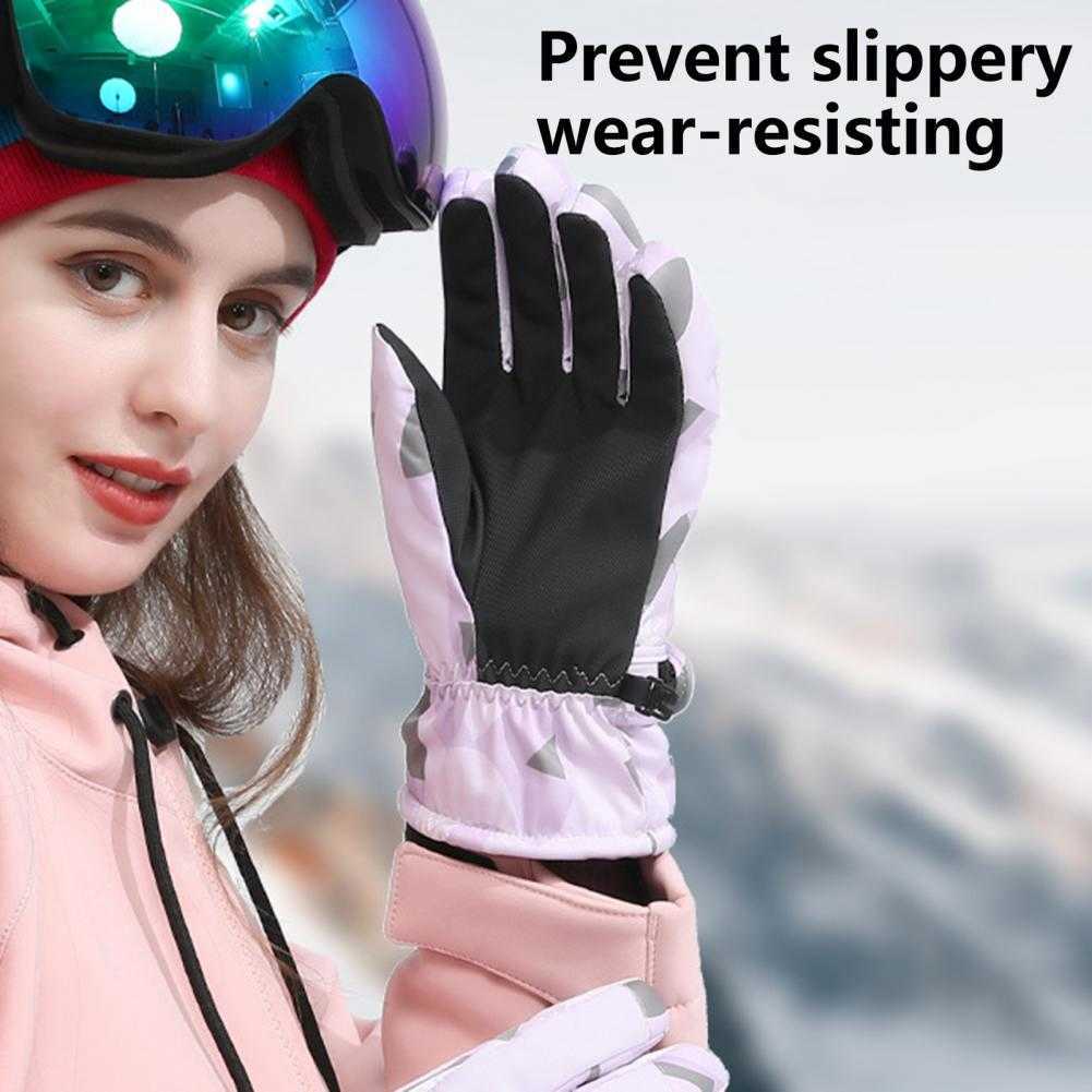 Gants de ski e 2-en-1 large application étanche sports d'hiver femmes mitaines pour moto L221017