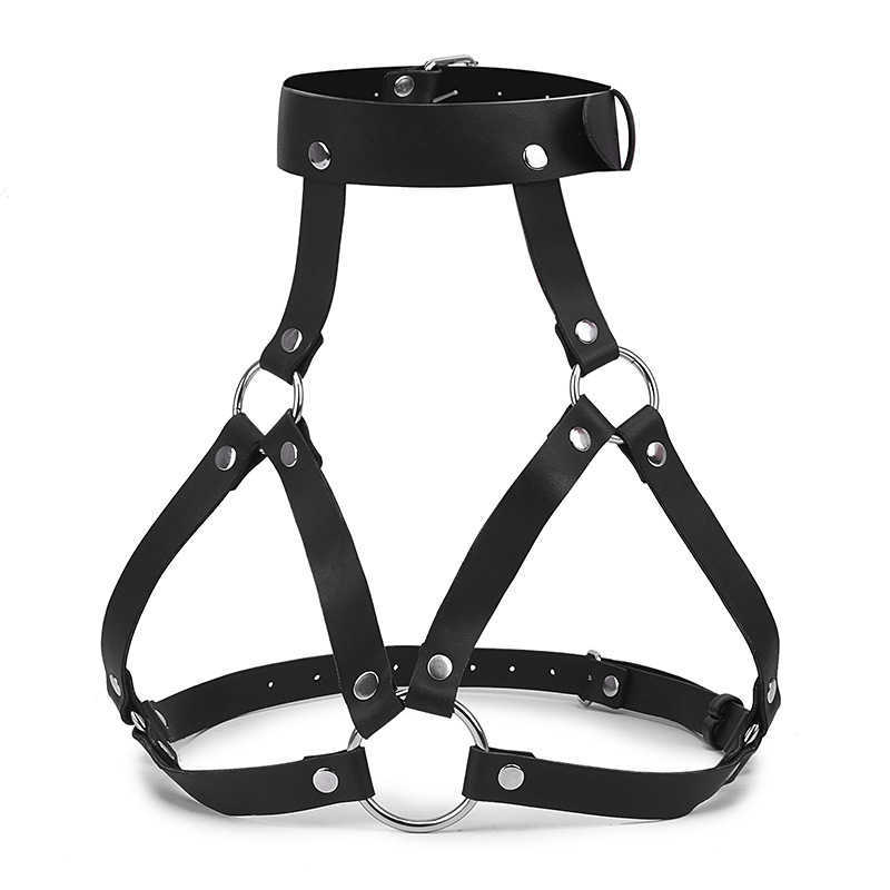 Beauty Items Women sexyy Alluring Cage Leather Bra Lingerie Breast Harness Udder Bondage Restraints BDSM Slave Adult Games Bras Exotic sexy Toy