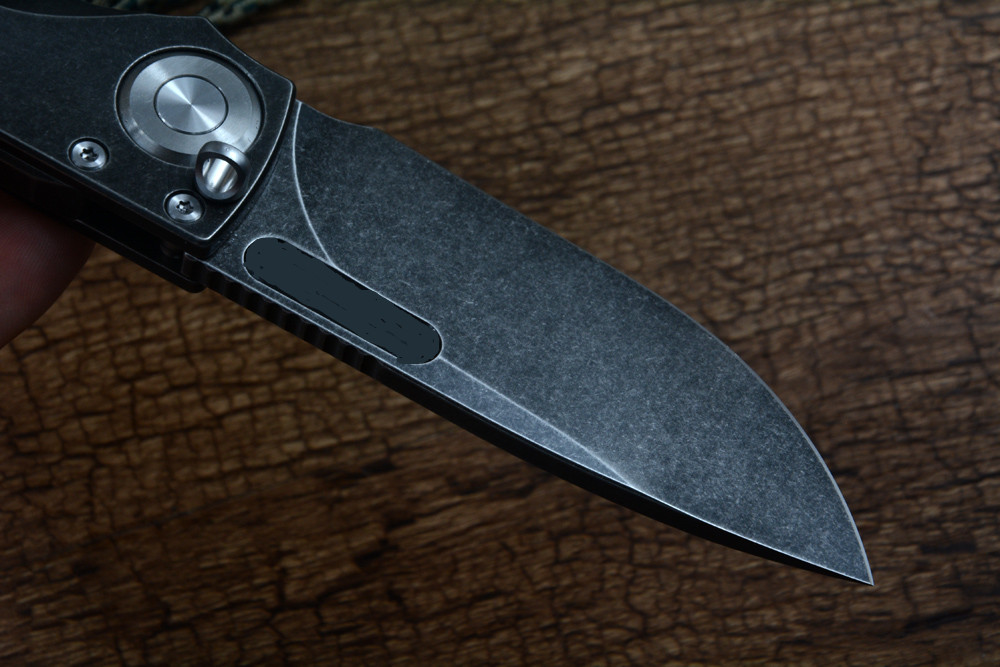 Twosun Marka Avı Yardımı Dış Mekan Bıçakları D2 Çelik Stone Washed Blade Titanyum Sap Klipli Hızlı Açık TS346