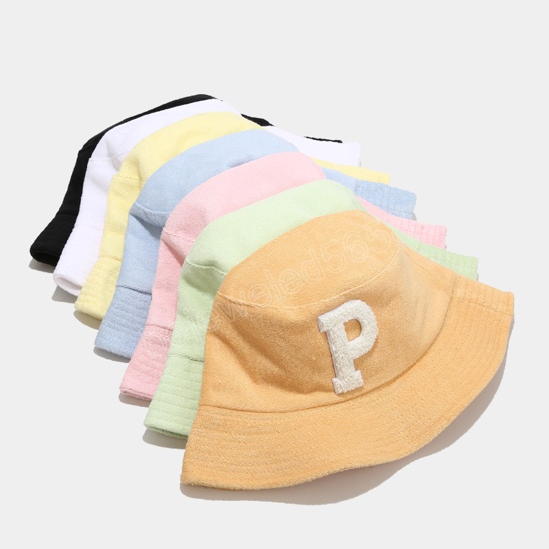 Sombreros de cubo de verano Unisex con estampado de letras, sombrero de pescador plegable para mujer, gorra para el sol en la playa, sombreros de Panamá para exteriores a la moda para hombre