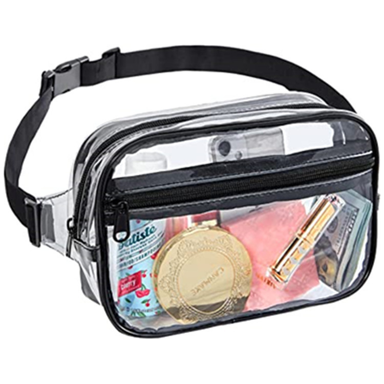 クリアファニーパックスタジアム承認済みウエストバッグパック女性男性向けの透明ベルトバッグ財布