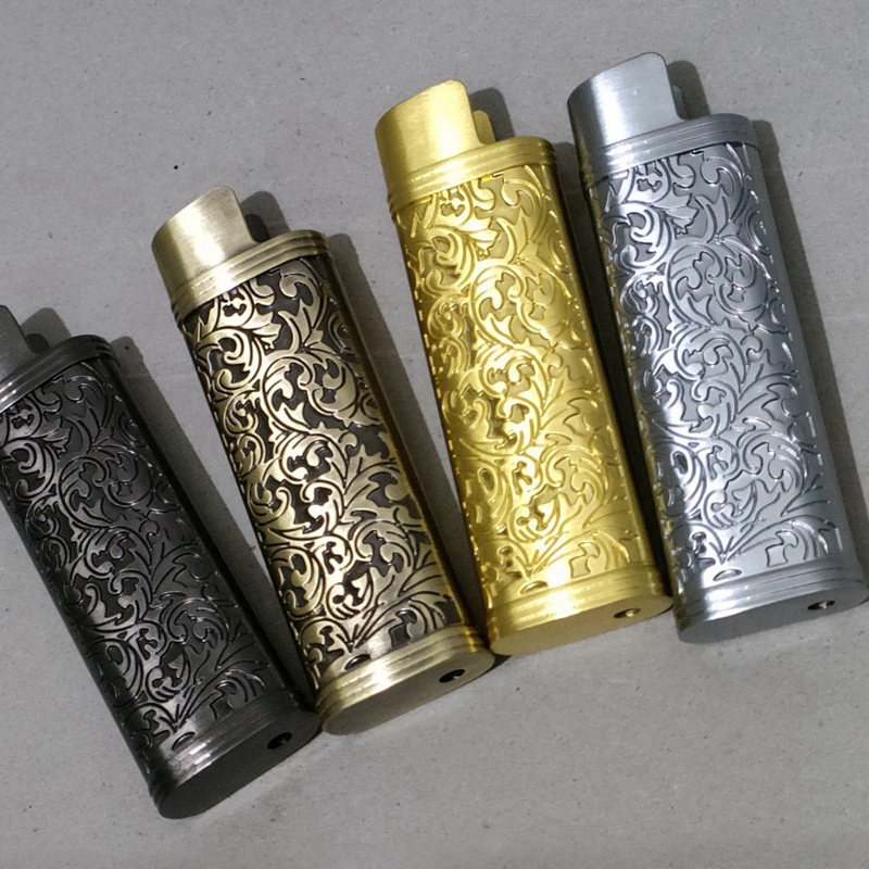 Latest Colorful Smoking Metal ED1 Lighter Case Casing Shell Protection Sleeve Portable Innovative Design Dry Herb Tobacco Cigarette Holder DHL