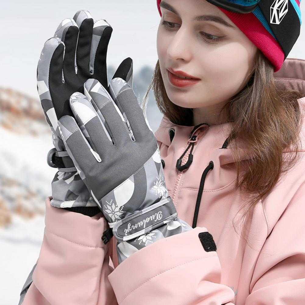 Gants de ski e 2-en-1 large application étanche sports d'hiver femmes mitaines pour moto L221017