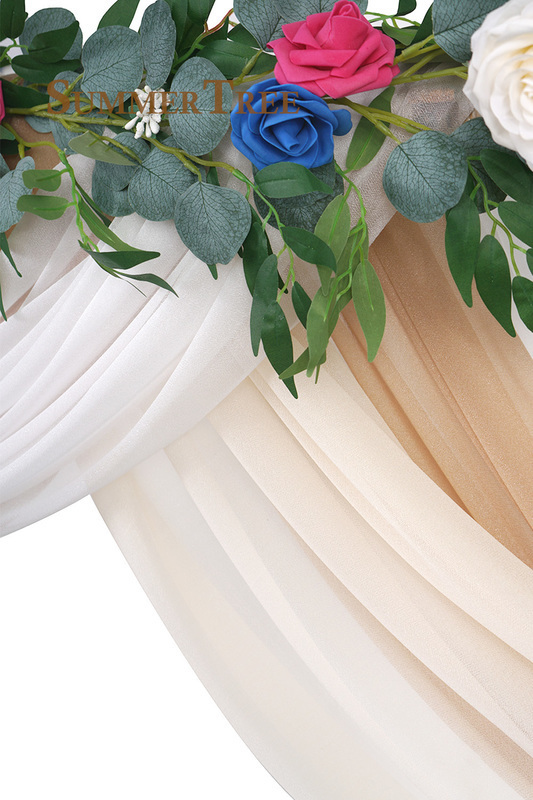 Wedding Arch Drapping Fabric 29 x 6 5 Yards Sheer Chiffon Backdrop Curtain Drapery Ceremony Reception Swag 2202102328