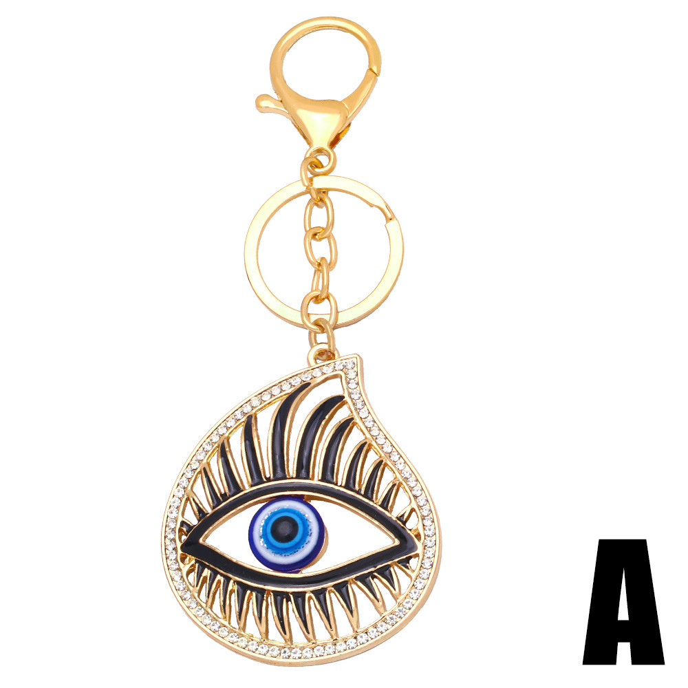 Kreative Strass Devils Eye Metall Schlüsselbund Anhänger Männer Frauen Mode Bösen blick Schmuck Taschen Schlüsselanhänger Zubehör Geschenk