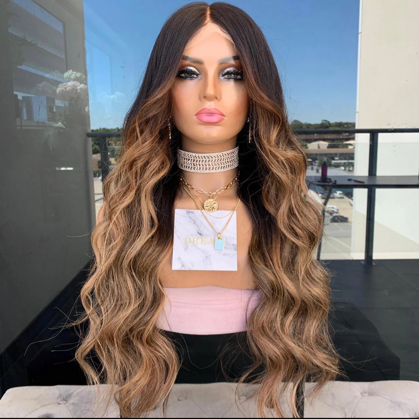 Indian 13x6 Deep Part Lace Front Human Hair Wigs Baby Hairs High Ponytail Glueless 200Density Body Wave Ombre Brown 5x5 Laces Wigs