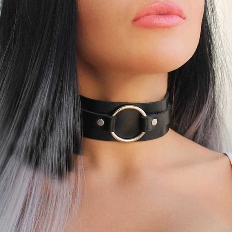 Itens de Beleza Feminino Bdsm Colar Pescoço Cinto de Couro Harness Sexy Bondage Gargantilha Erótica Goth Pole Dance Acessórios para Clubes