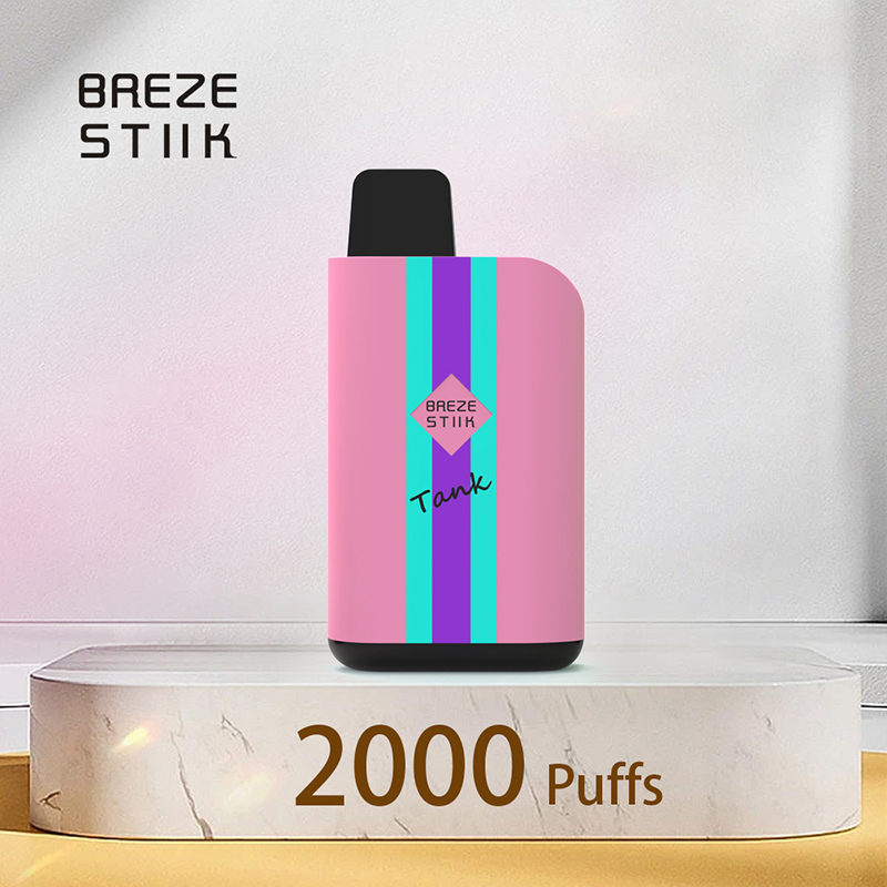 Auténticos cigarrillos desechables Vape Pen E Breze Stiik Tank 2000 Puffs con batería recargable de 650 mAh Kit de cápsulas reemplazables precargadas de 6 ml VS Lowit Elfworld