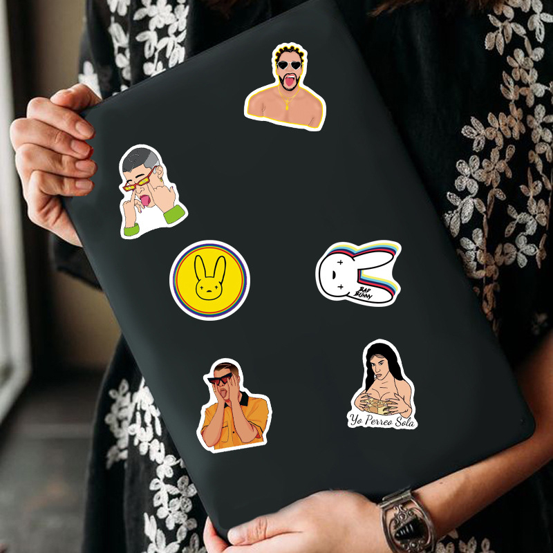 Araba Stickers Singer Bunny Kaykay Dizüstü Bilgisayar Buzdolabı Kask Çıkartmaları Pad Bisiklet Bisiklet Motosiklet PS4 Defter Gitar PVC Çıkartma YM50-290