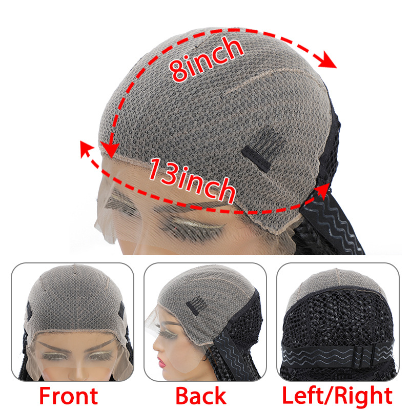 Lace Front Box Braided Perücken Synthetische Perücke für schwarze Frauen Frisur genau wie Ihr eigenes Haar A21112