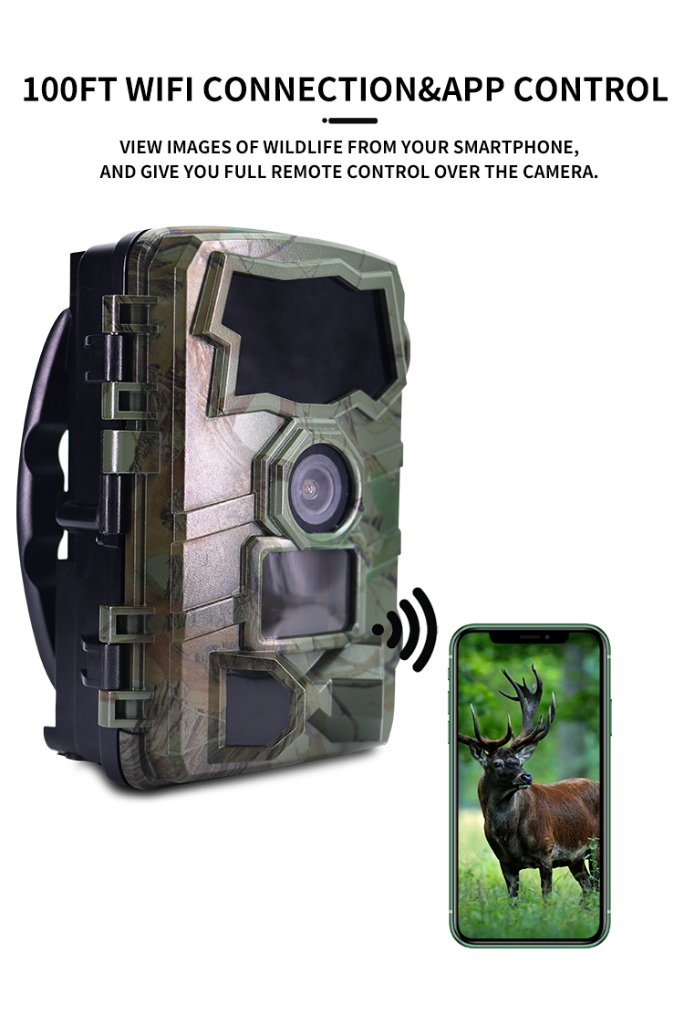 32MP 4K Wi -Fi Hunting Trail Camera Camera InfraRed Night Vision Actived Outdoor Truging Camering Trigger для разведки дикой природы