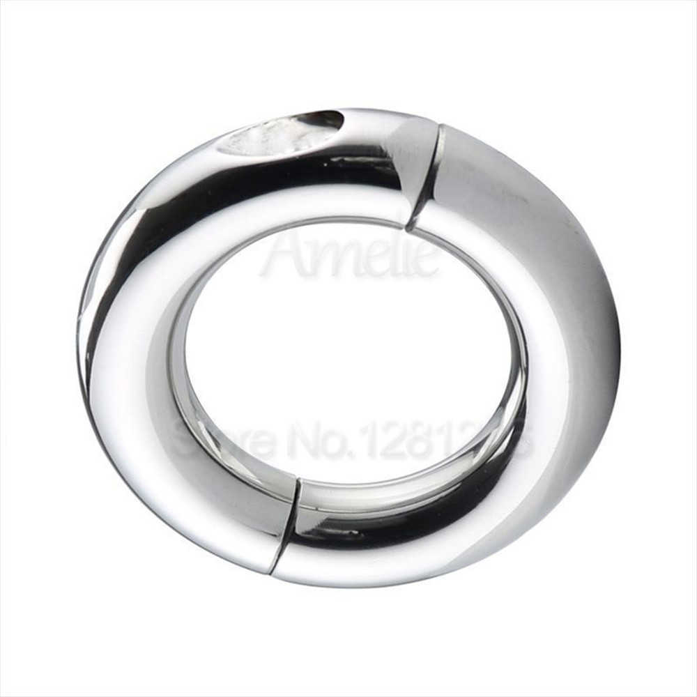 Articoli di bellezza 28-50mm ze stali nierdzewnej piercie penisa moszny wisiorek pika nosze Penis Enhancer ograniczenia metalowe Cock Ring sexy pomoc zabawki dla mczyzn