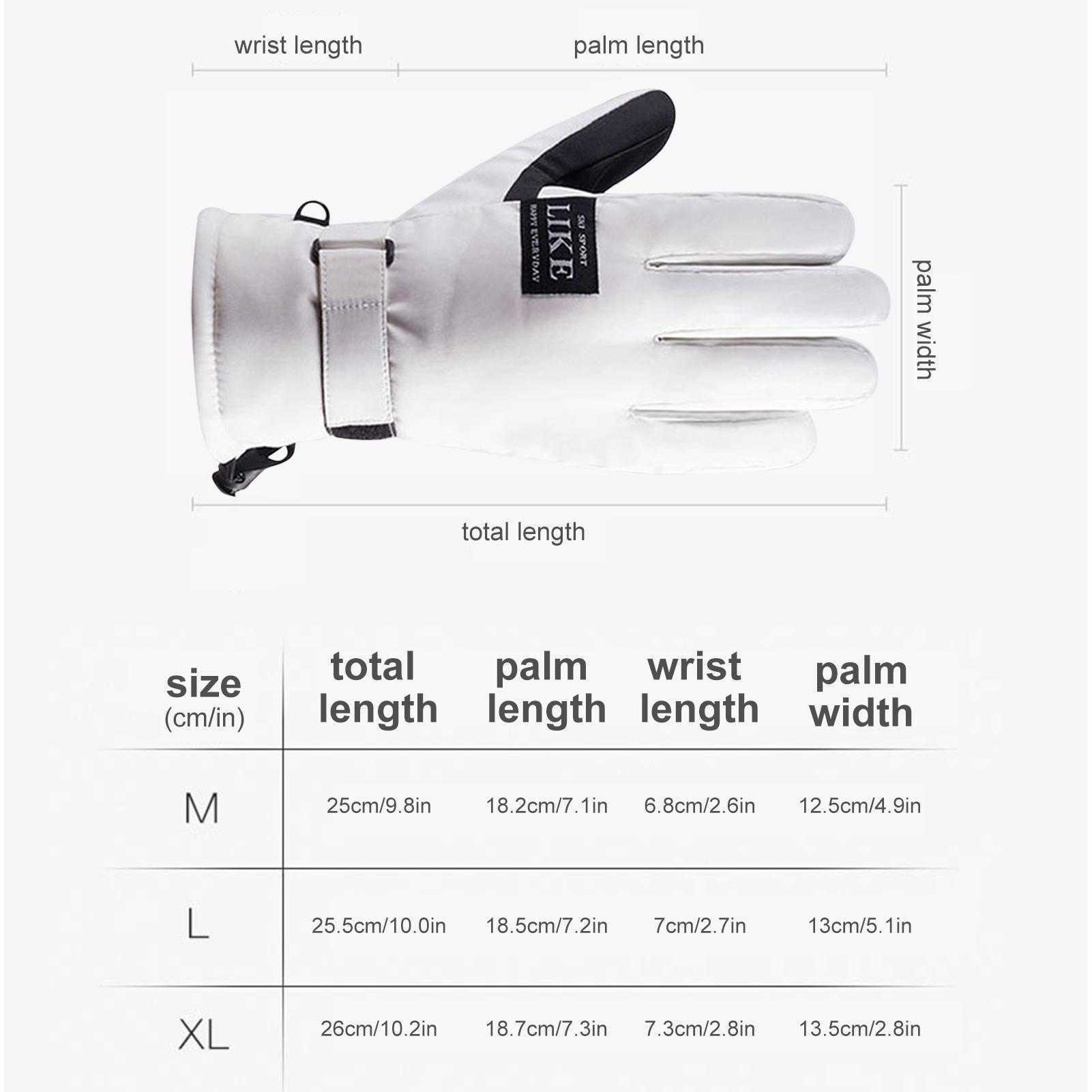 Ski Gloves Thermal For Winter Double-Sided Waterproof Screen Touch Cold Weather Men And Women L221017