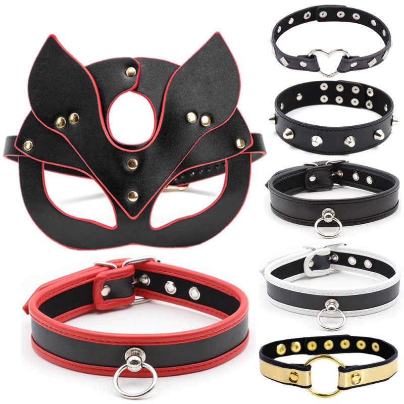 Beauty Items Mscara de sexyo extico acessorios fetiche escravo bdsm bondage restries boca mscara olho cabea arns elasticida venda para casais