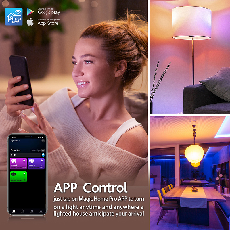 Lampa Led E27 możliwość przyciemniania 16 milionów kolorów żarówka rgb Led magiczne oświetlenie punktowe 9W 10W Smart Control lampy żarówki Home Decoration