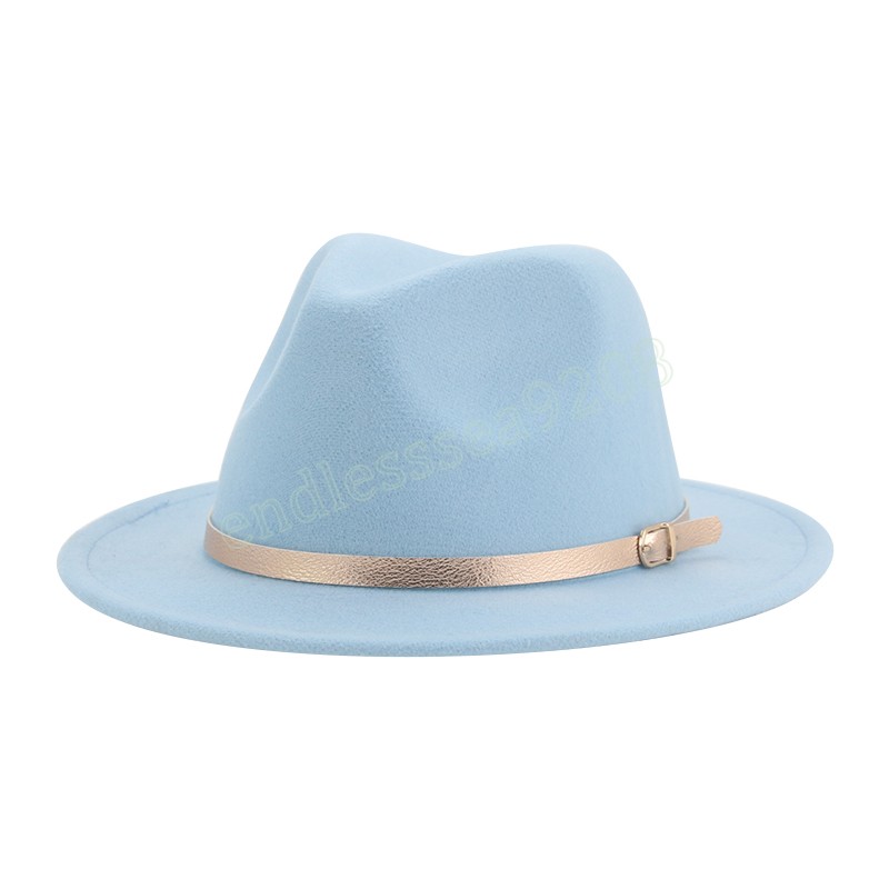 Sombreros para mujeres Capas Fedora Color sólido Panamá Outumn Winter Winter's Women's Brim Hat Brorim BAND BAND BAND CAP