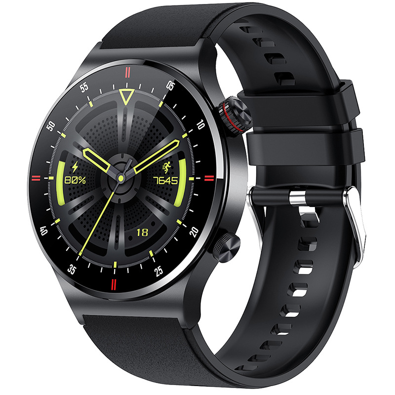 Najnowsze inteligentne zegarki Bluetooth QW33 smartwatch EKG PPG Biznesowy pasek ze stali nierdzewnej wodoodporny męski zegarek