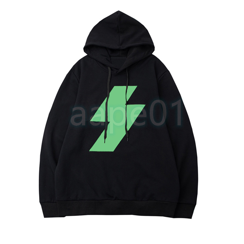 Men Women Fashion High Street Hoodie Casual losse pullover Hooded Sweatshirts Mens Digital Lightning Print Hoodies Asian Size S-XL