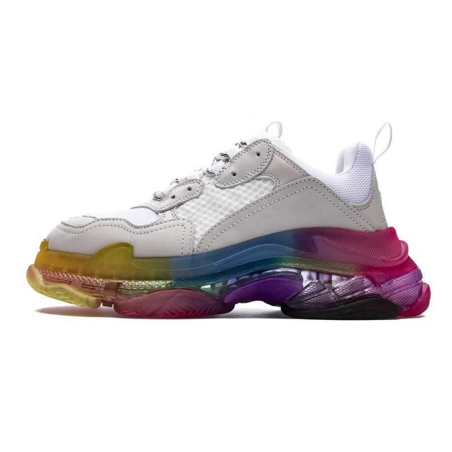 أعلى أزياء ثلاثية الرجال نساء حذاء كالي كاليتال باري 17FW خمر Trieaker حذاء رياضة واضحة واضحة منصة حذاء رياضة مدرب