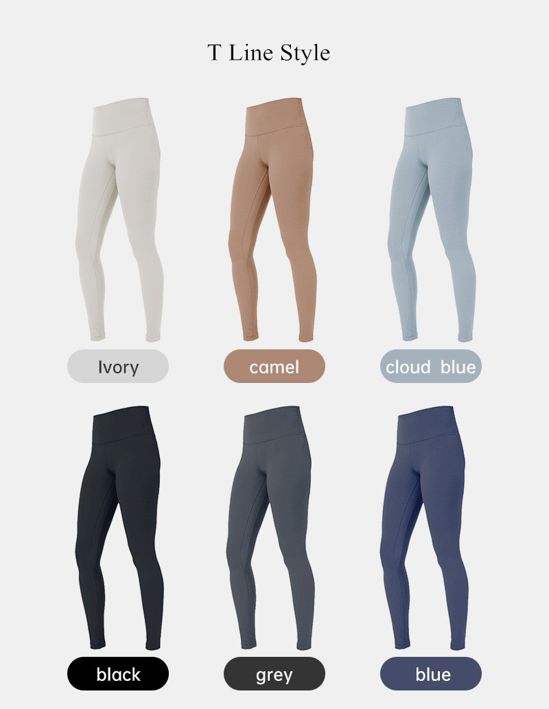 LL-pantalones de Yoga de cintura alta para mujer, mallas gruesas elásticas de longitud completa con elevación de cadera en forma de T, de felpa, 28, Otoño e Invierno, Se222U