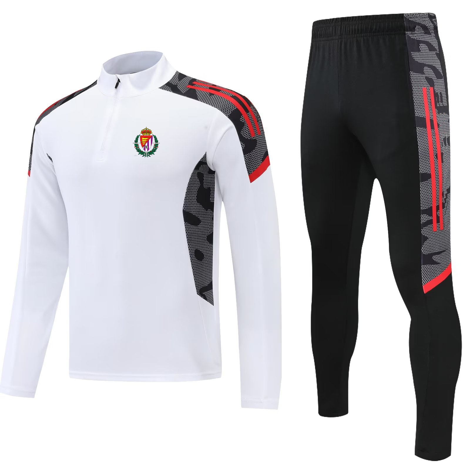 Real valladolid clube de futbol agasalho masculino calças jaqueta ternos de treinamento de futebol roupas esportivas jogging wear adulto tracksuts285d